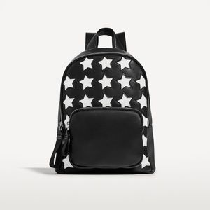 Zara Star Backpack Black/White